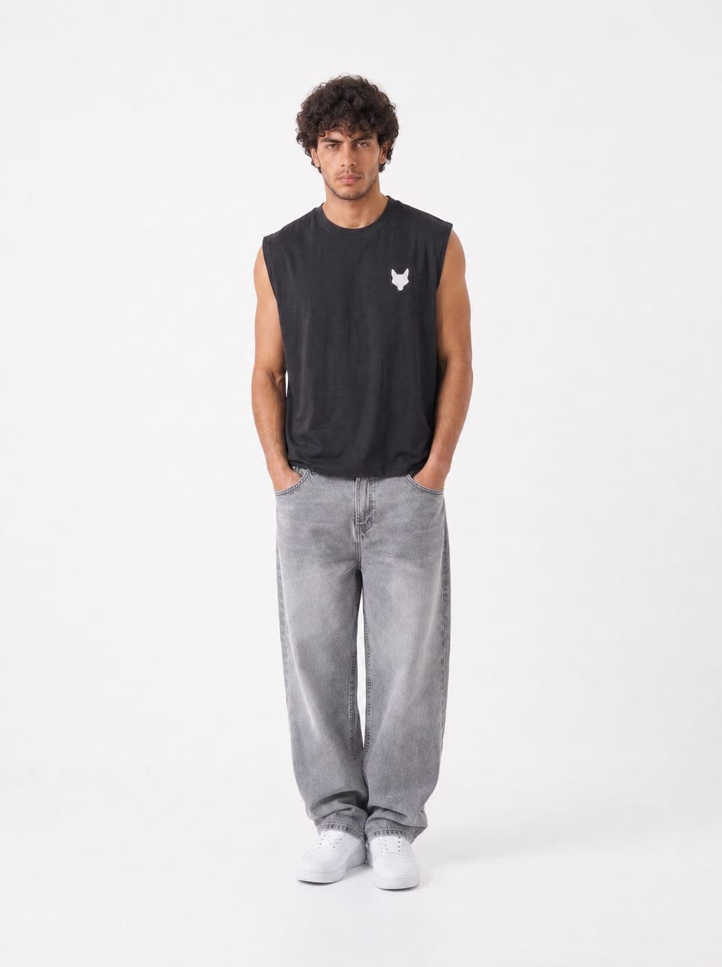REGO Muscle Tank — Washed Black