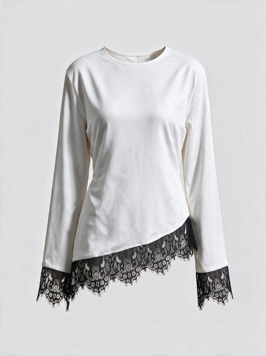 Lace Hem — White / Black Lace 1