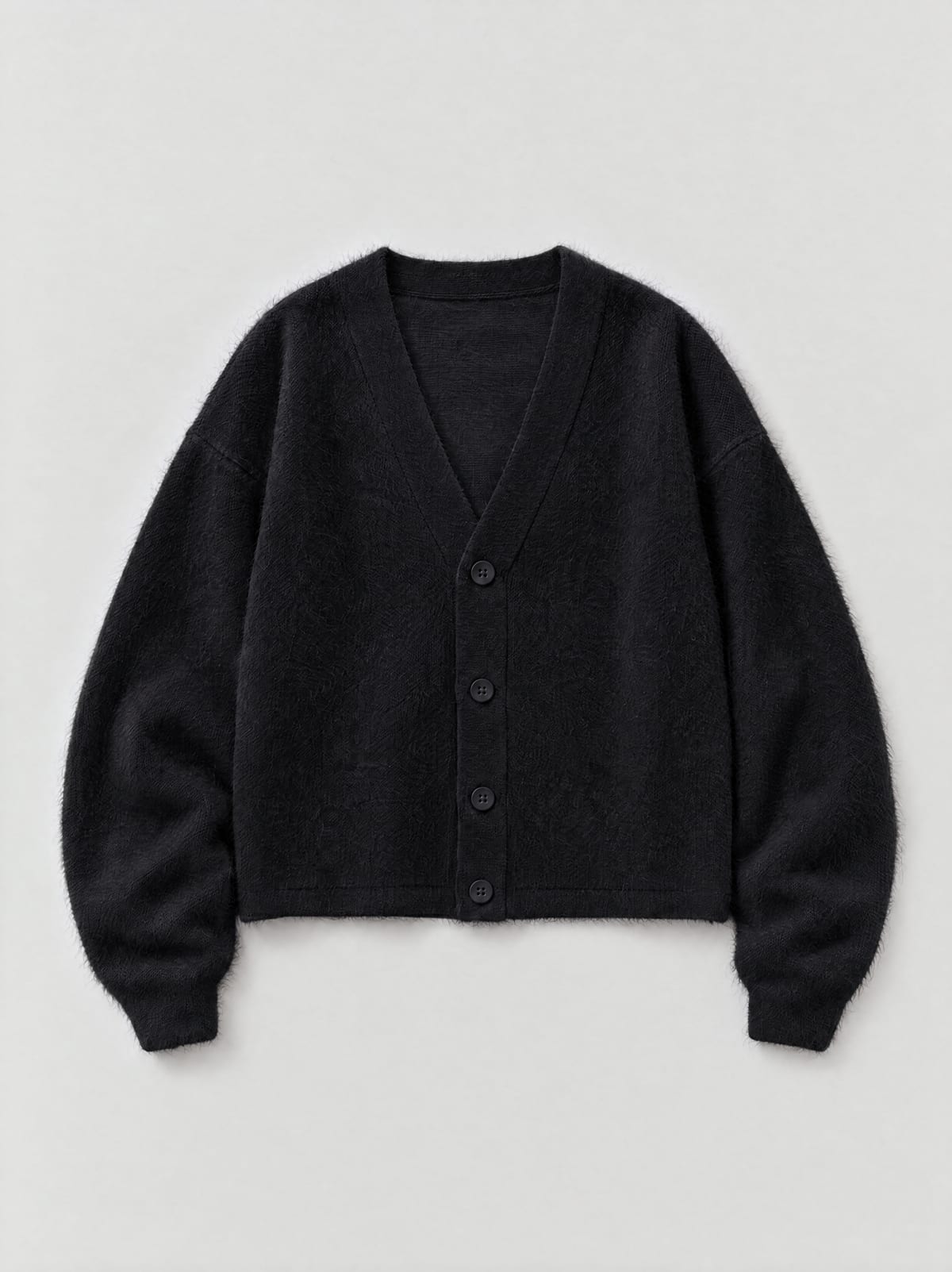 Mohair Cardigan — Black