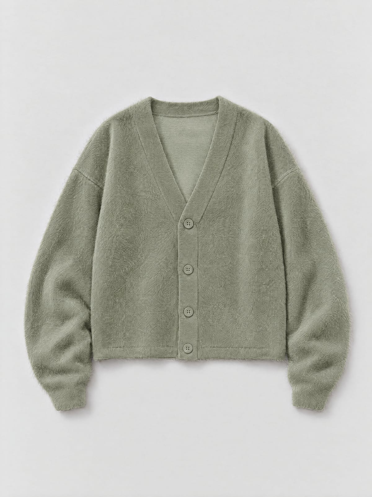 Mohair Cardigan — Sage Green