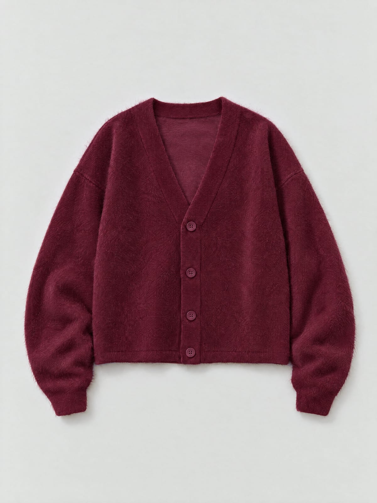 Mohair Cardigan — Wine